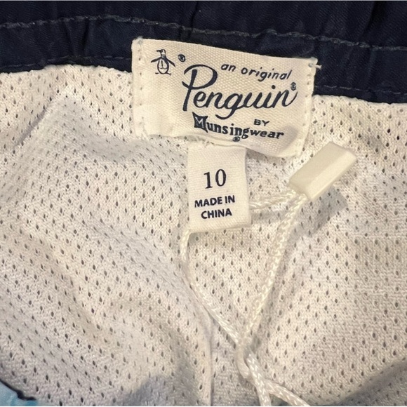 NWT Original Penguin Boy’s Blue/Orange Swim Trunks Size 10 - Picture 5 of 6